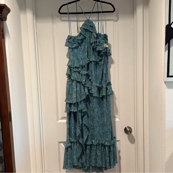 CINQ À SEPT Rayner Ruffle Midi Dress size 4 - Picture 5 of 9